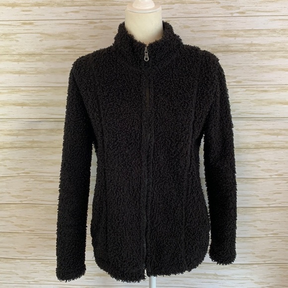 J. Jill Sherpa Zip Front Jacket - Picture 1 of 8